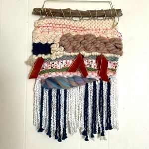 Small handmade tapestry. Beautiful BoHo beach vibes.